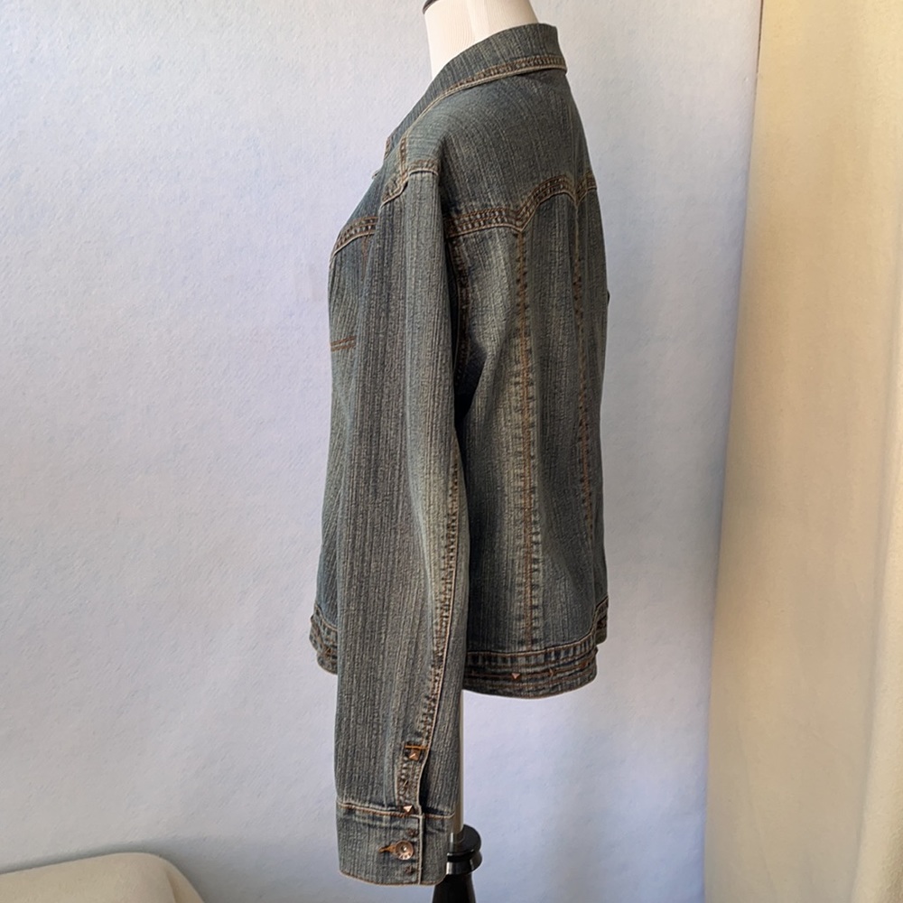 Stud Embellished Jean Jacket F.L. Jeans - Picture 9 of 12